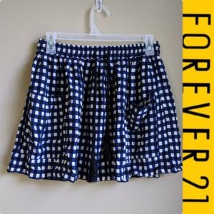 forever 21 Checker Drawstring Skirt